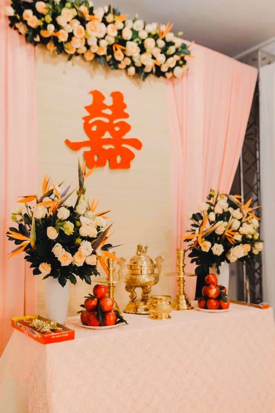 Gợi ý 6 cách trang trí bàn gia tiên đám cưới đơn giản và sang trọng